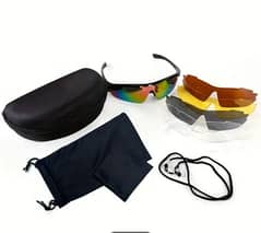 sports glasses with lots of shades to attach