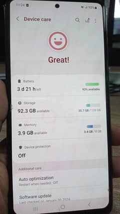 Samsung Galaxy A72 (8GB RAM, 128GB Storage) -  with Charger