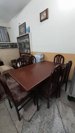 6 seater wooden dining set for sale