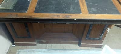3 by 5 feet office table with three drawer