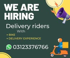 we need delivery riders in Mirpurkhas city