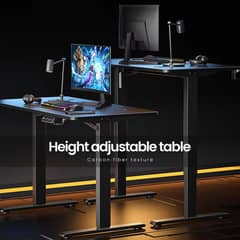 Height adjustable table single motor hydraulic electric standing desk