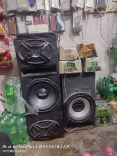 12 inch subwoofer 8inch 2 speaker awaz Kamal kia ha car base tube