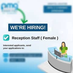 Need receptionist for hospital