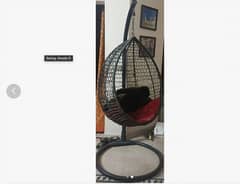 swing jhola iron frame with stand and cussions