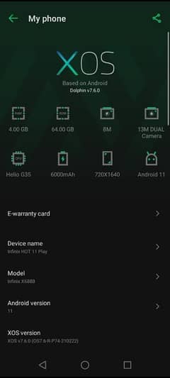 infinix hot 10 play, 4/64GB With Box