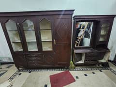 2 items 1st (Sowcase with attached cupboard) and 2nd (dressing table)