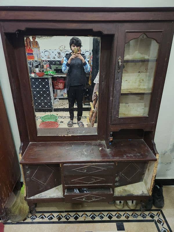 2 items 1st (Sowcase with attached cupboard) and 2nd (dressing table) 1