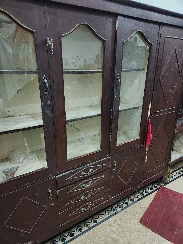 2 items 1st (Sowcase with attached cupboard) and 2nd (dressing table) 3