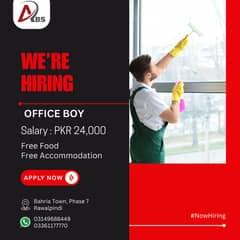 We are hiring Office Boy