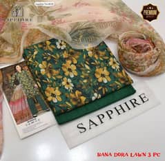 SAPPHIRE VOLUME* *BANA DORA LAWN 3PC*