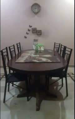 dinning table with six chairs