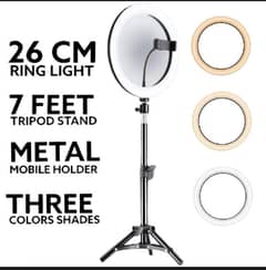 7ft mobile stand with 26cm ring light for sale