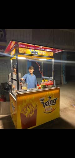 Fries fryer cart