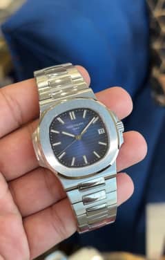 Patek Philippe naut silver blue