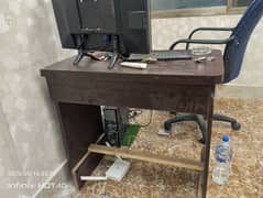 Office Side Table and Rolling Chair