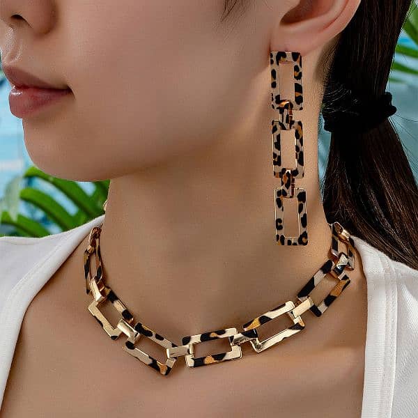 Leopard print cubic style set 2