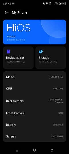 Tecno camon 20. for sell