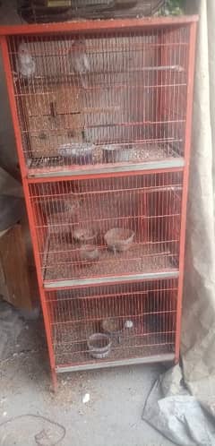 2 cage for sell 1 iron cage 3 portion 2 by 1'5 sec wood cage 4 by 3'3