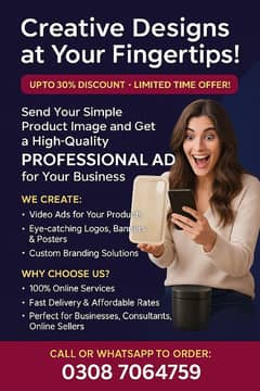 Get Professional Ads, Logos & Posters – Without Leaving Your Home!