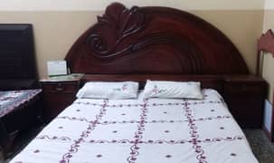 wooden beds dressing table and show case
