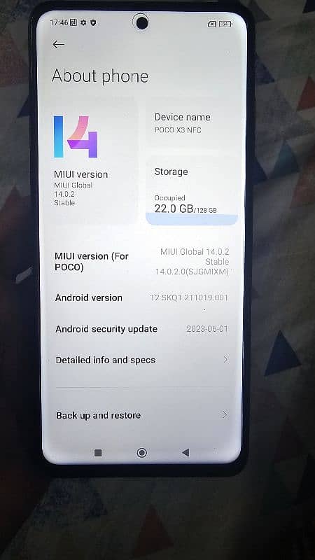 Poco X3 NFC 8+128gb memory using from day 1  official PTA 11