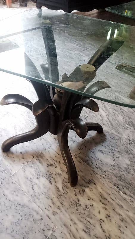 Dinning table set with two small tables/Wooden table set 1