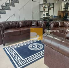 Chesterfield Sofa Set (3+2+1) – Luxury Leatherette | Fixtures Mobel