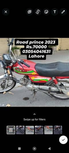 Road prince motorcycle 2023 total original compete papers