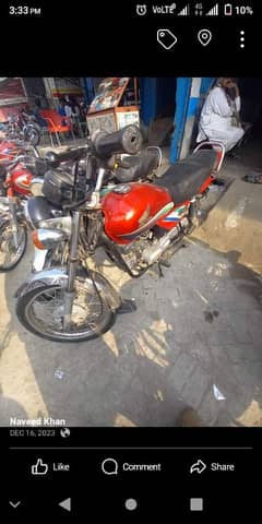 Honda Cd pridor 2010 model all dacoment urgent sale. .