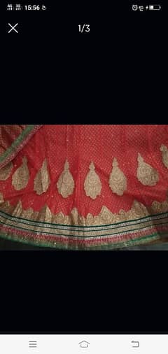 Lehenga Fully Heavily Embroidered Net Double layer with Jamawar Inner