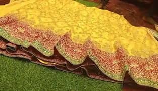 Lehenga Fully Heavily Embroidered Net Double layer with Can Can
