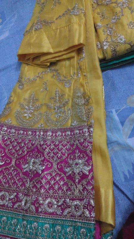 Lehenga Fully Heavily Embroidered Net Double layer with Can Can 3