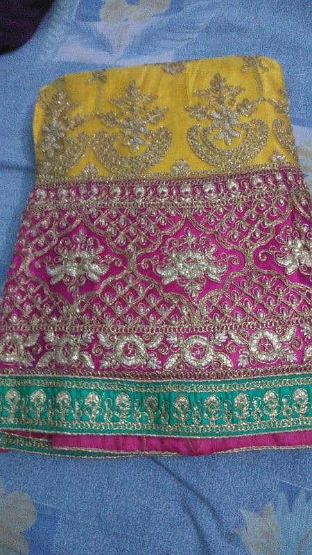 Lehenga Fully Heavily Embroidered Net Double layer with Can Can 5