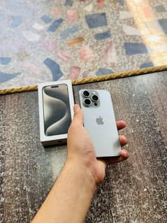 iphone 15 Pro Natural Titanium With Box Sheesha Phone Waterpack
