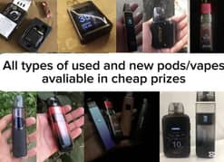 Pods/vapes avaliable in used in resonable prices