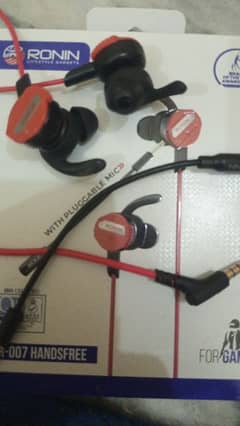 Ronin R007 Original handsfree with Extra mic and box