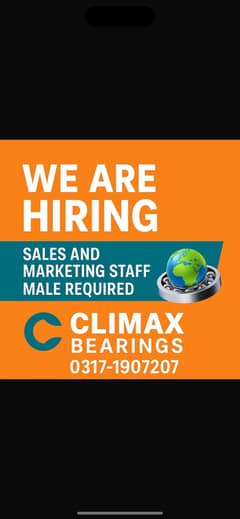 Need an on-site Marketing person to sale our products in Industries