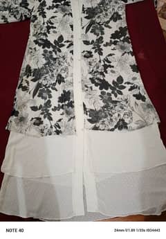 White Chiffon Abaya