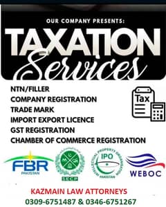 SECP Company Registration | FBR NTN Filer | Sales Tax Returns | PSW