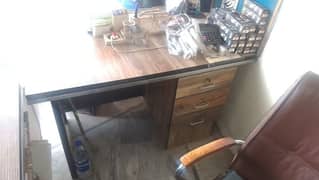 2 office tables and 1 office chair