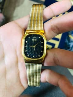 Original Seiko gold plated Watch. Import from Dubai. Working Good.