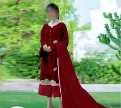 3 Piece Premium Cotton Unstitched Suit for Women.