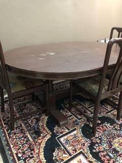 6 chairs and Dining table