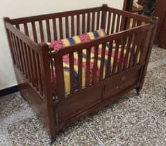 Wooden Baby Cot with Drawers