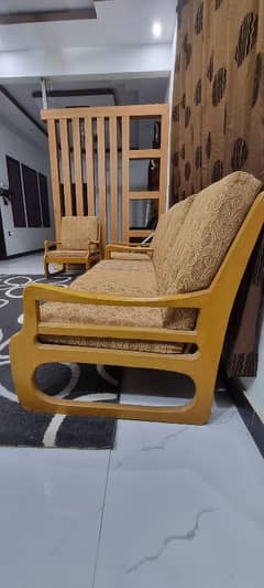 oak wooden Sofa like new