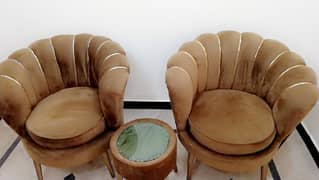 Coffee chairs sofa and table