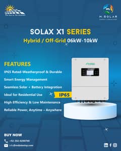 Solax Hybrid Inverter Offgrid Inverter IP65 6kw 8kw 10kw 12kw