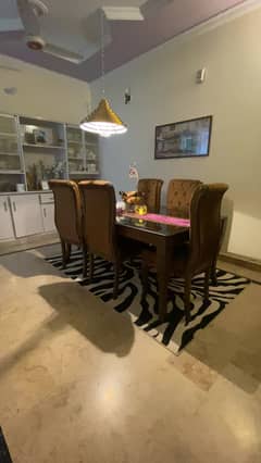 Dining table and chairs