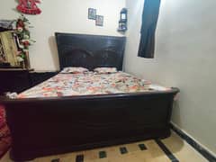Double bed Wooden & dressing table with two side tables and dewan